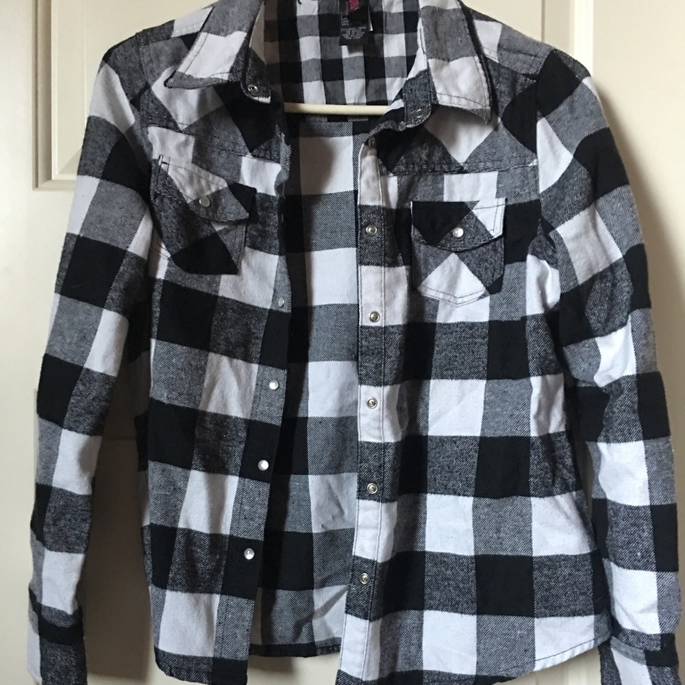black & white flannel